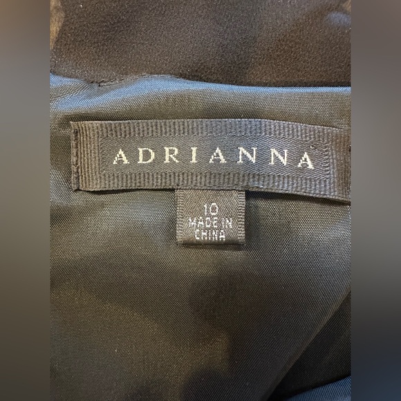 Adrianna women’s black tiered ruffle 100% silk y2k spaghetti strap dress sz 10 - Picture 5 of 7